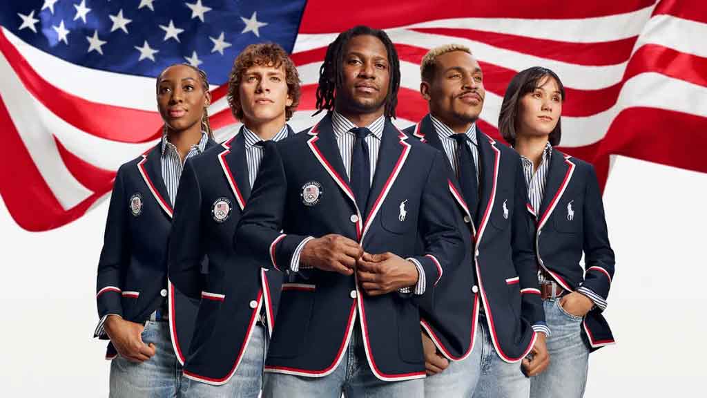 La collezione Ralph Lauren per il Team USA, dedicato alla cerimonia di apertura delle Olimpiadi di Parigi 2024